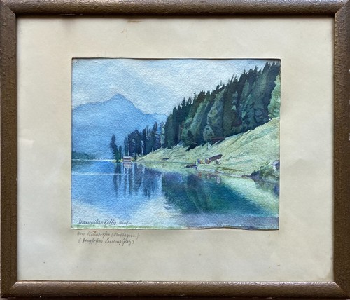 Stampa acquerello walchensee - a,