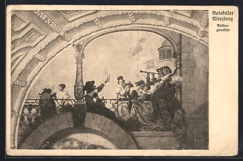 Cartolina artista würzburg - cartolina,